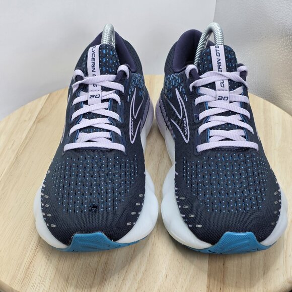 Brooks Glycerin GTS 20 Shoes Womens Size 9 Navy Blue Purple Running 1203701B499 - Picture 4 of 11
